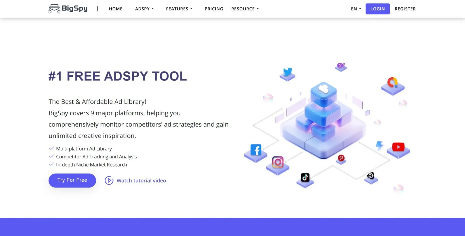 BigSpy – бесплатный инструмент для слежки за рекламой с огромной базой данных